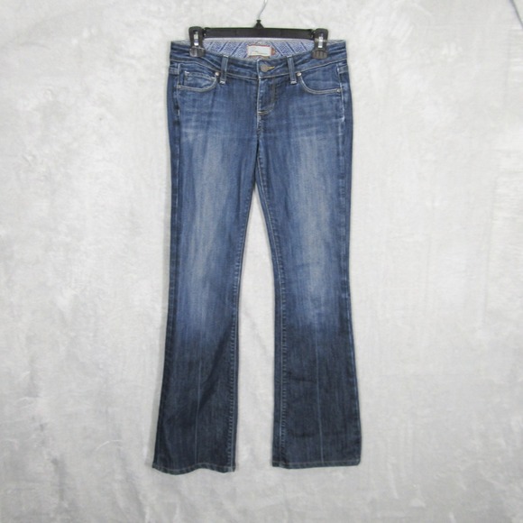 Paige Laurel Canyon Low Rise Boot Cut Jeans Women's Size 28 Medium Wash Denim - Picture 1 of 12
